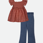 Salina Smocked Denim Outfit Set - Image 