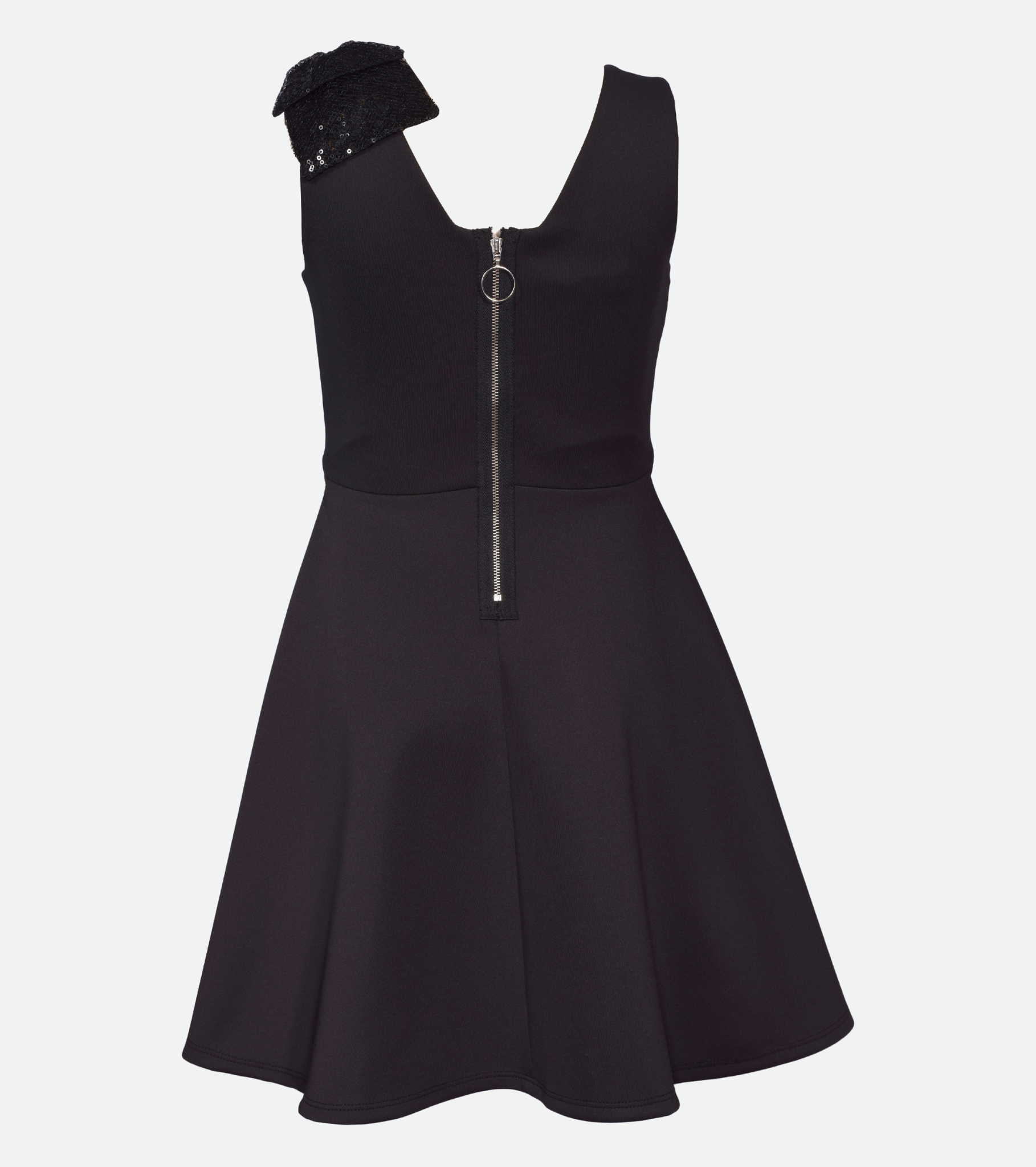 Ana Sequin Shoulder Skater Dress