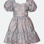 Julietta Metallic Jacquard Party Dress - Image 