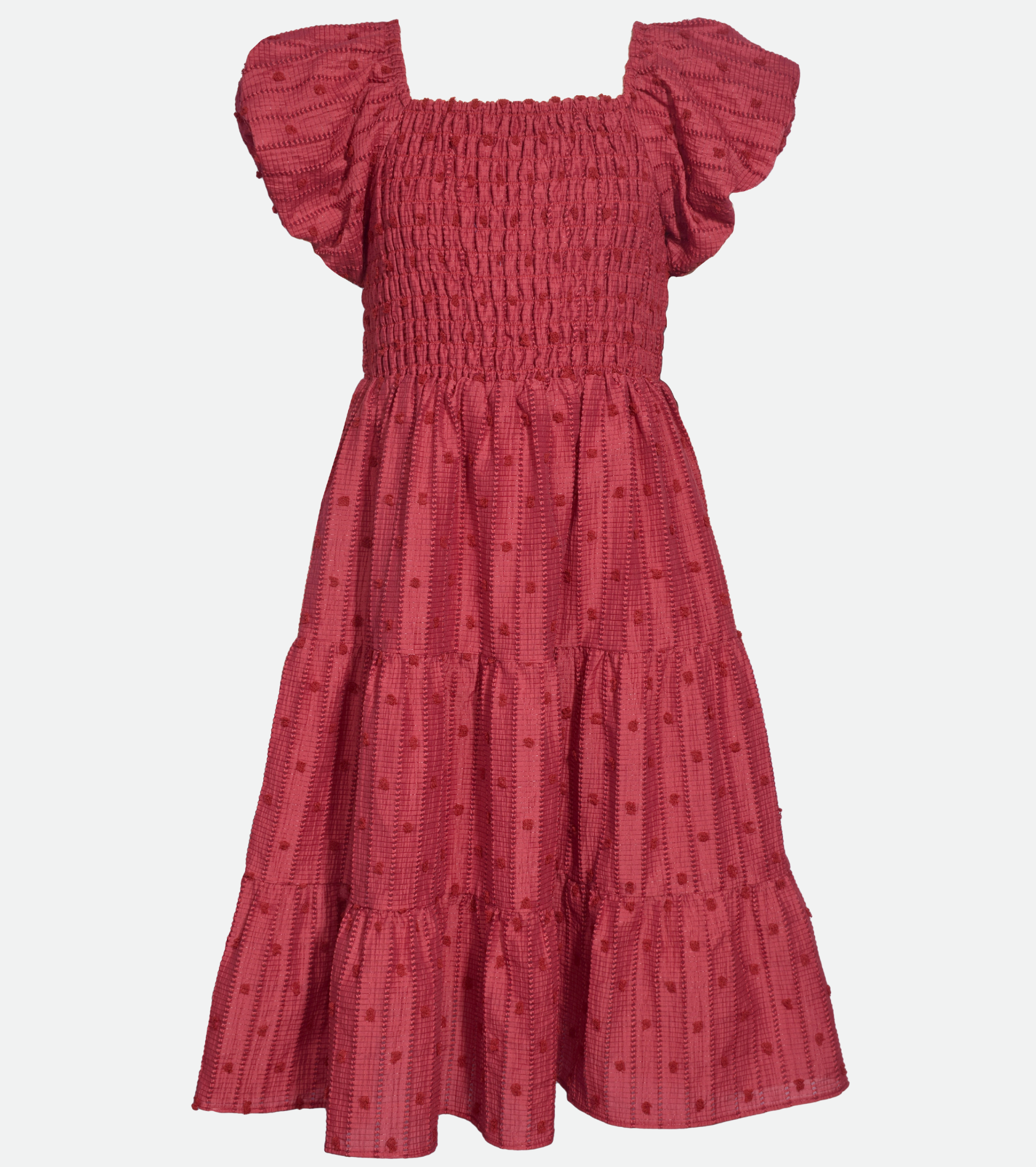 Esme Textured Peasant Dress