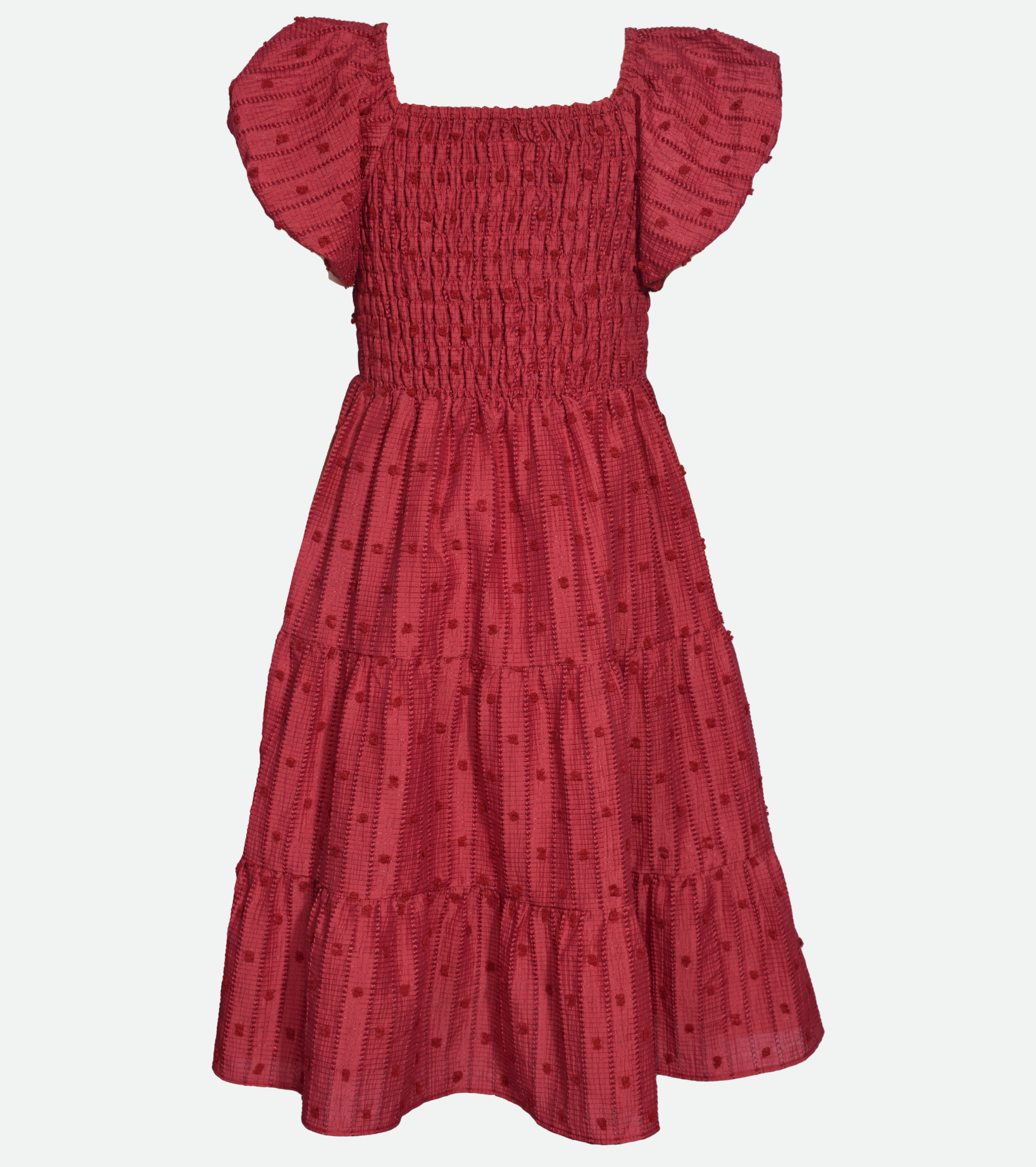 Esme Textured Peasant Dress