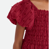 Esme Textured Peasant Dress - Image 