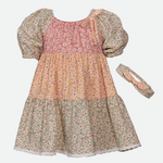 Maren Mixed Print Dress with Headband - Image 