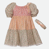 Maren Mixed Print Dress with Headband - Image 