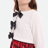 Valerie Plaid Dress with Cardigan - Image 