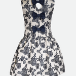 Stella Floral Jacquard Party Dress - Image 