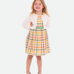 Penny Plaid Harvest Dress with Cardigan - Image 