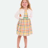 Penny Plaid Harvest Dress with Cardigan - Image 