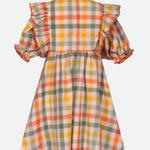 Harvest Smocked Plaid Dress - Image 