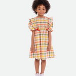 Harvest Smocked Plaid Dress - Image 