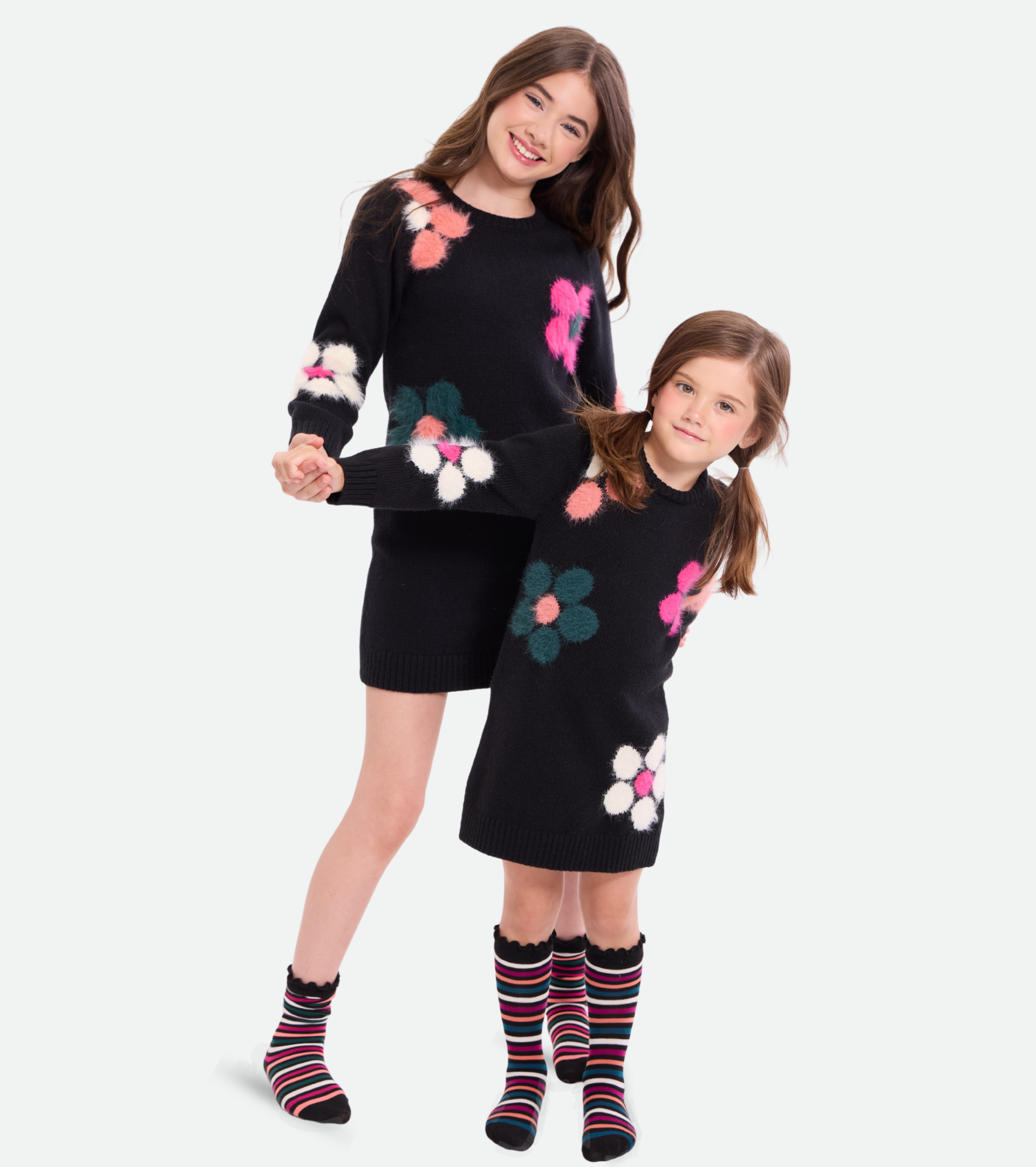 Flower Power Sweater Dress with Socks