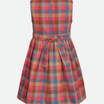 ABC Plaid Dress with Embroidered Cardigan - Image 