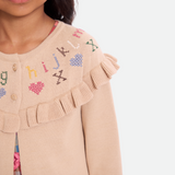 ABC Plaid Dress with Embroidered Cardigan - Image 