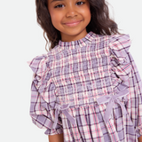 Violette Smocked Plaid Dress - Image 