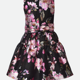 Aria Metallic Floral Party Dress - Image 