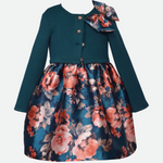 Melody Floral Party Dress with Cardigan - Image 