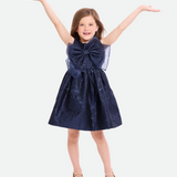 Claire Floral Jacquard Party Dress - Image 