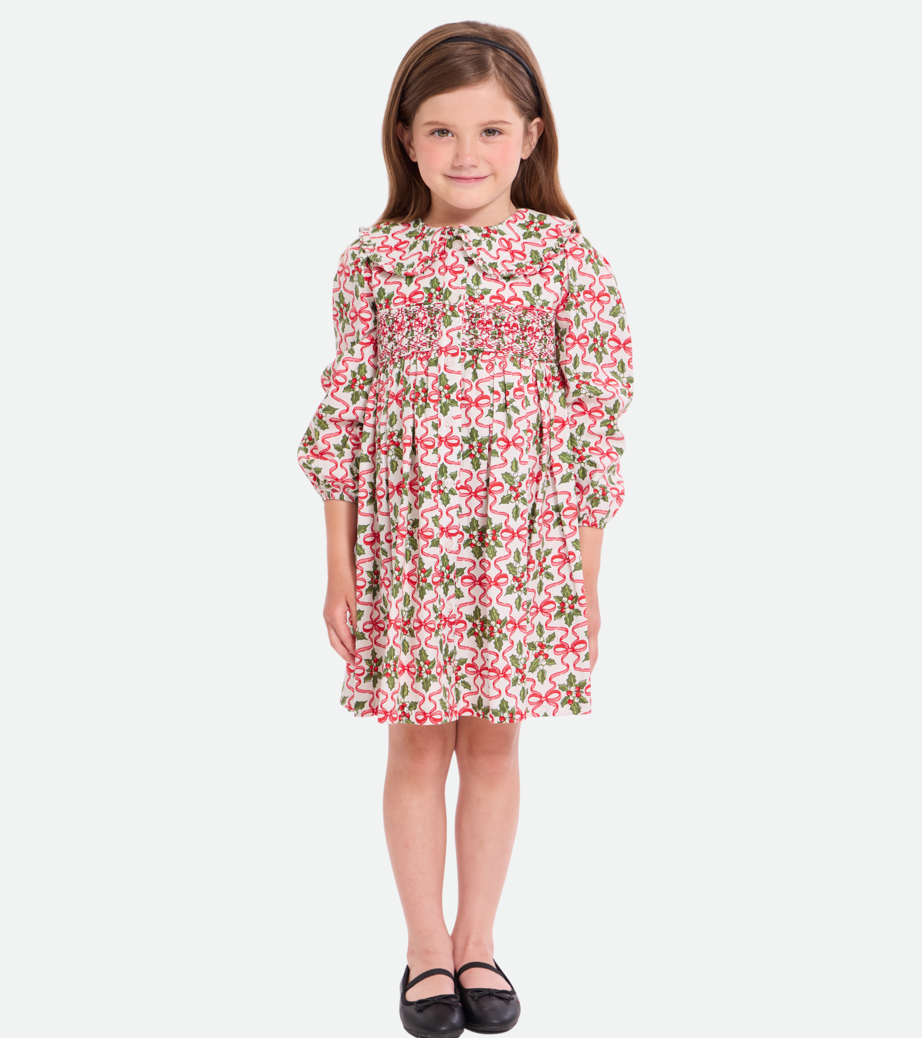 Holly Smocked Christmas Dress