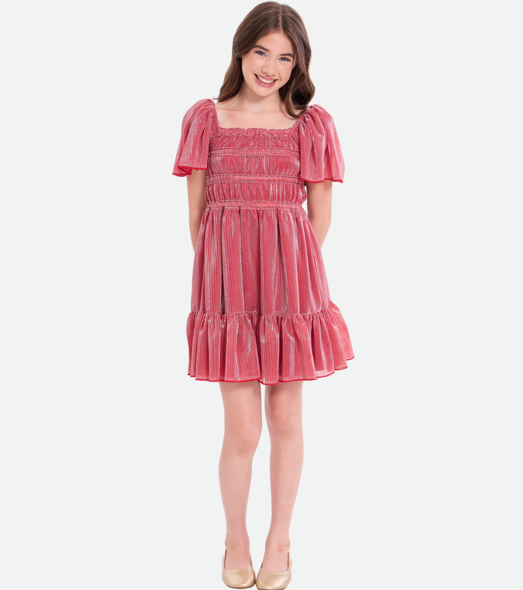 Evelynn Glitter Knit Party Dress