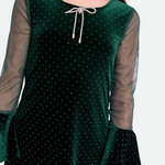 Eve Velvet Bow Party Dress - Image 