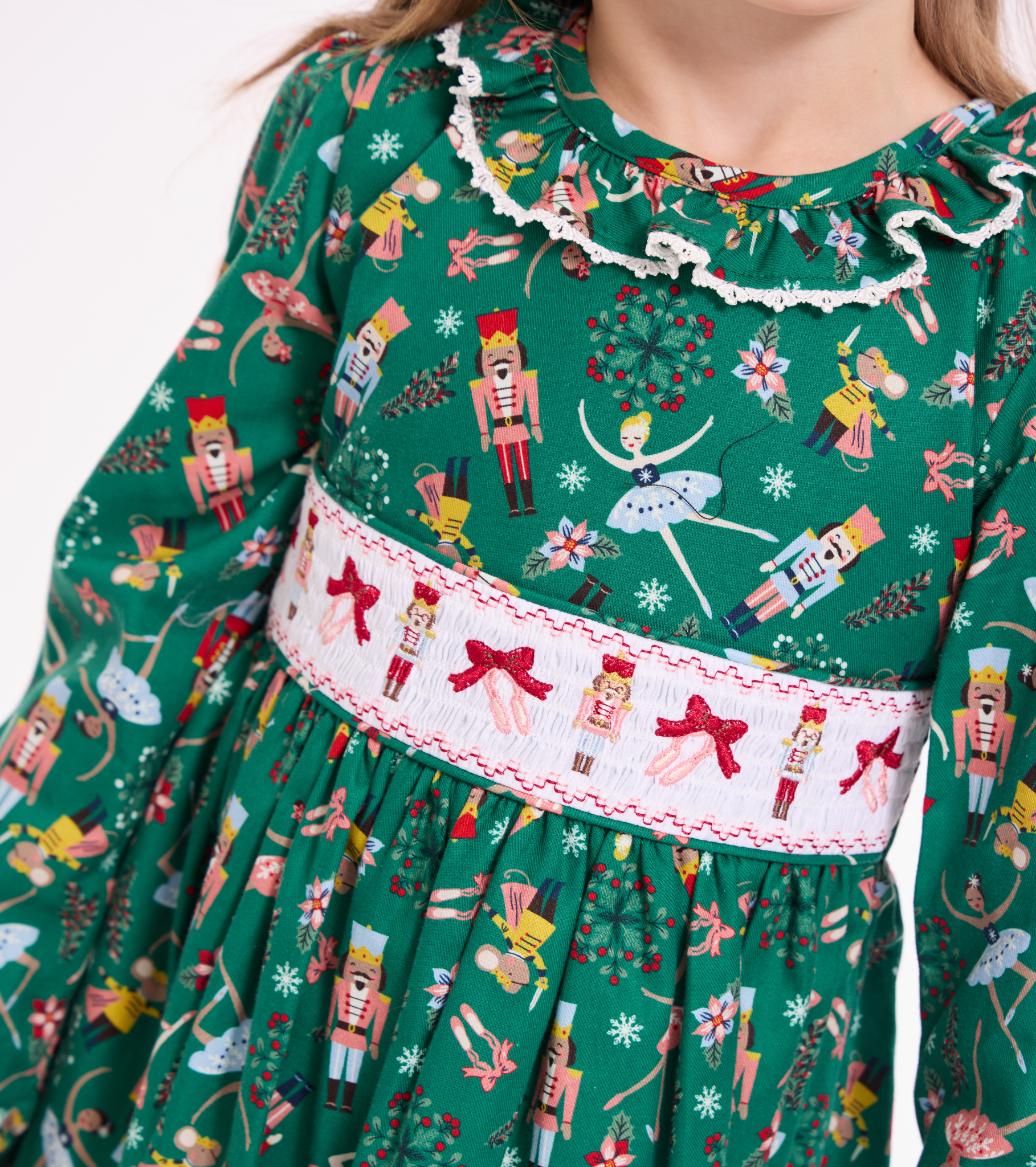 Christmas Outfits for Girls with Motif like Nutcracker and Christmas Trees