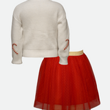 Ellie Candy Cane Skirt Set - Image 
