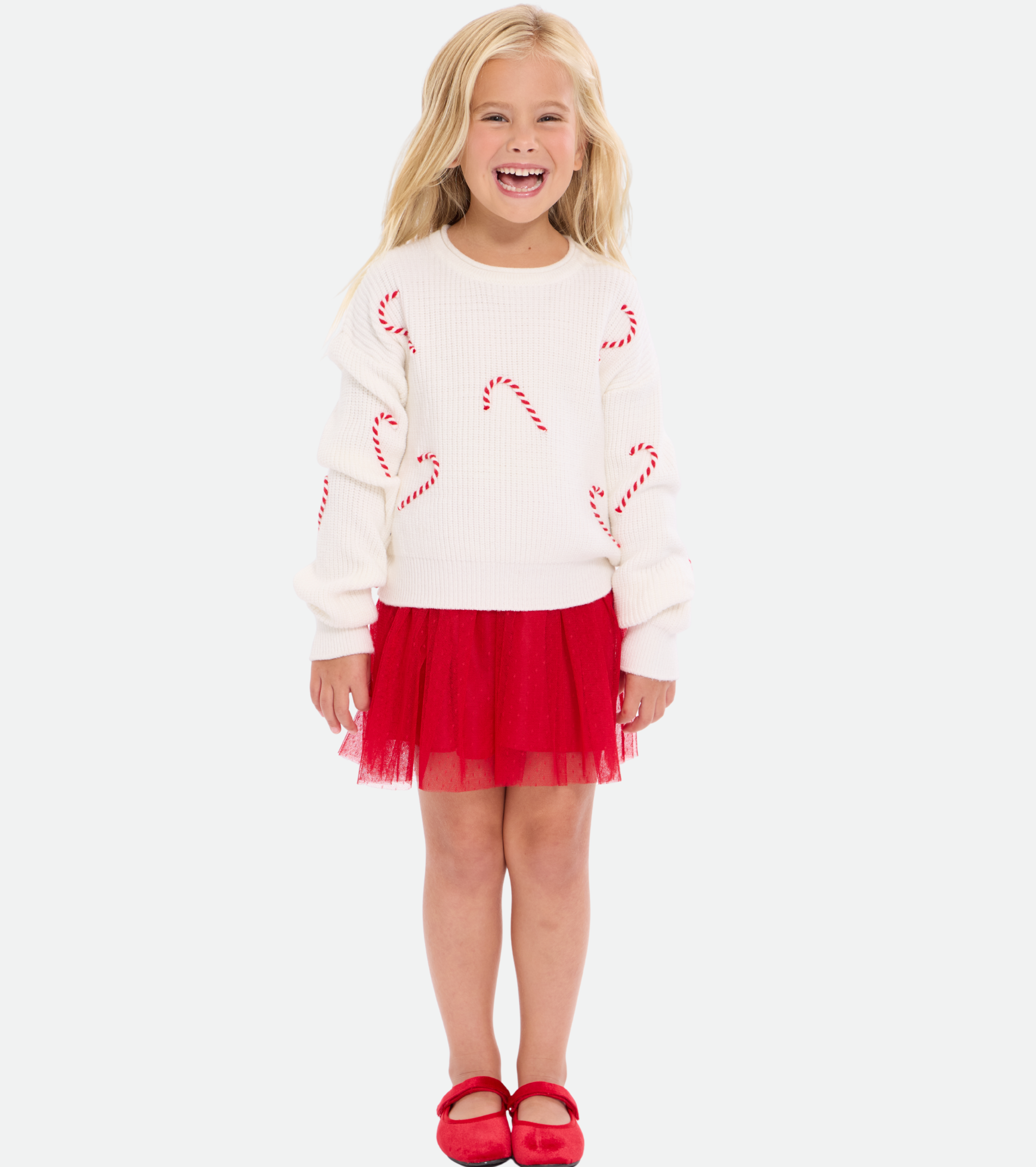 Ellie Candy Cane Skirt Set