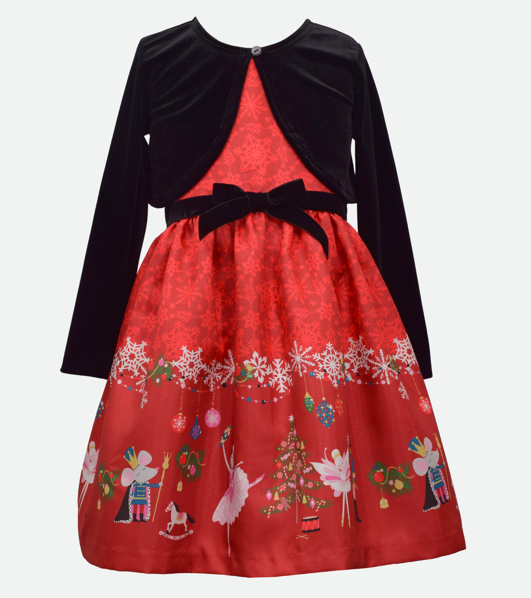Nutcracker Party Dress for Girls with Cardigan 