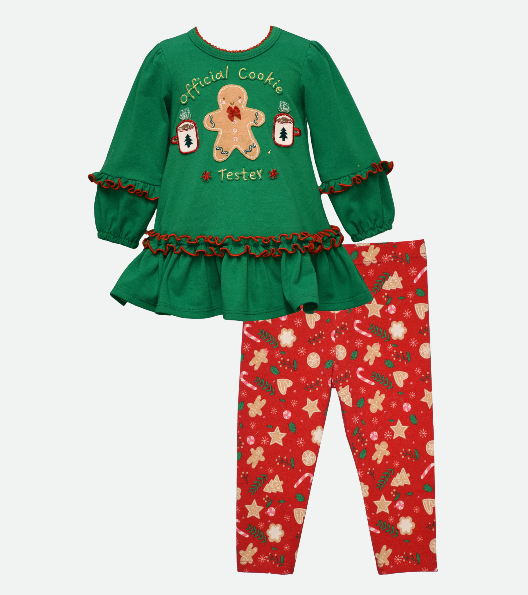 Christmas cookie Legging Set for Baby Girl