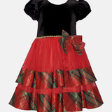 Delia Tiered Plaid Party Dress - Image 
