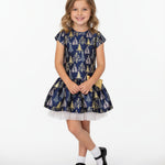 Isabelle Jacquard Tree Party Dress - Image 