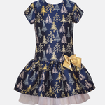 Isabelle Jacquard Tree Party Dress - Image 