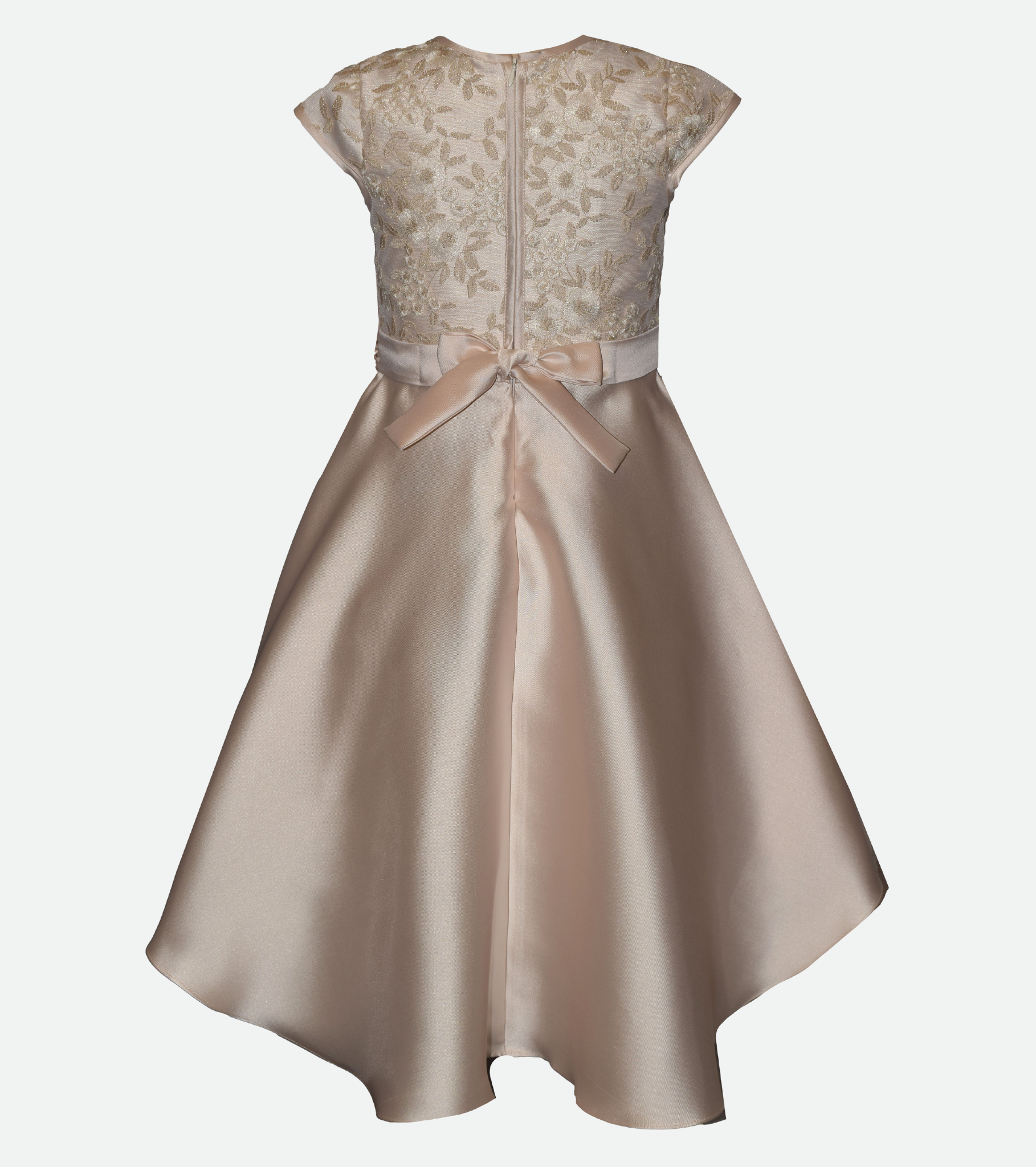 Emilia Embroidered High-low Party Dress