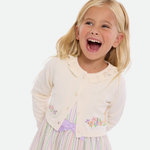 Luca Embroidered Bunny Dress and Cardigan Set - Image 