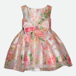 Serena Floral Jacquard Party Dress - Image 