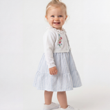 Meadow Seersucker Dress with Floral Cardigan - Image 