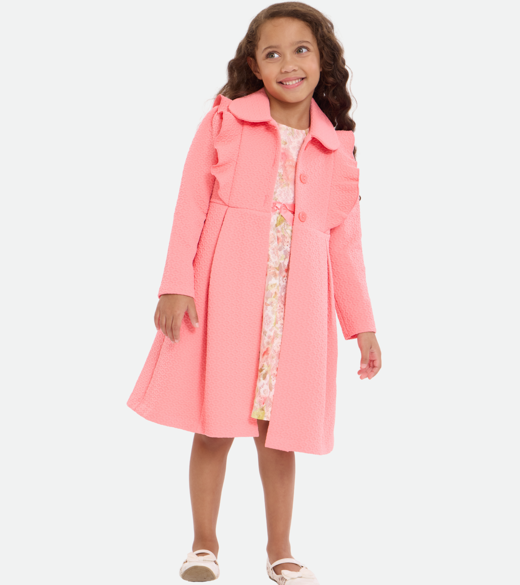 Mila Floral Pinafore Coat Set