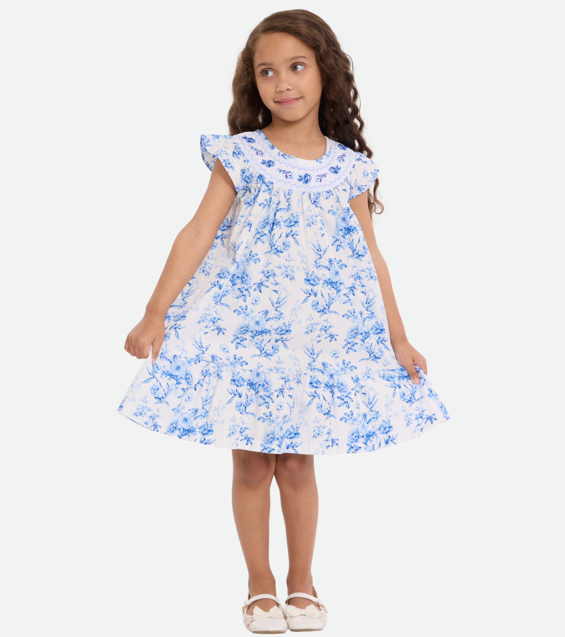 Gemma Toile Smocked Dress