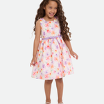 Mia Floral Party Dress with Cardigan - Image 