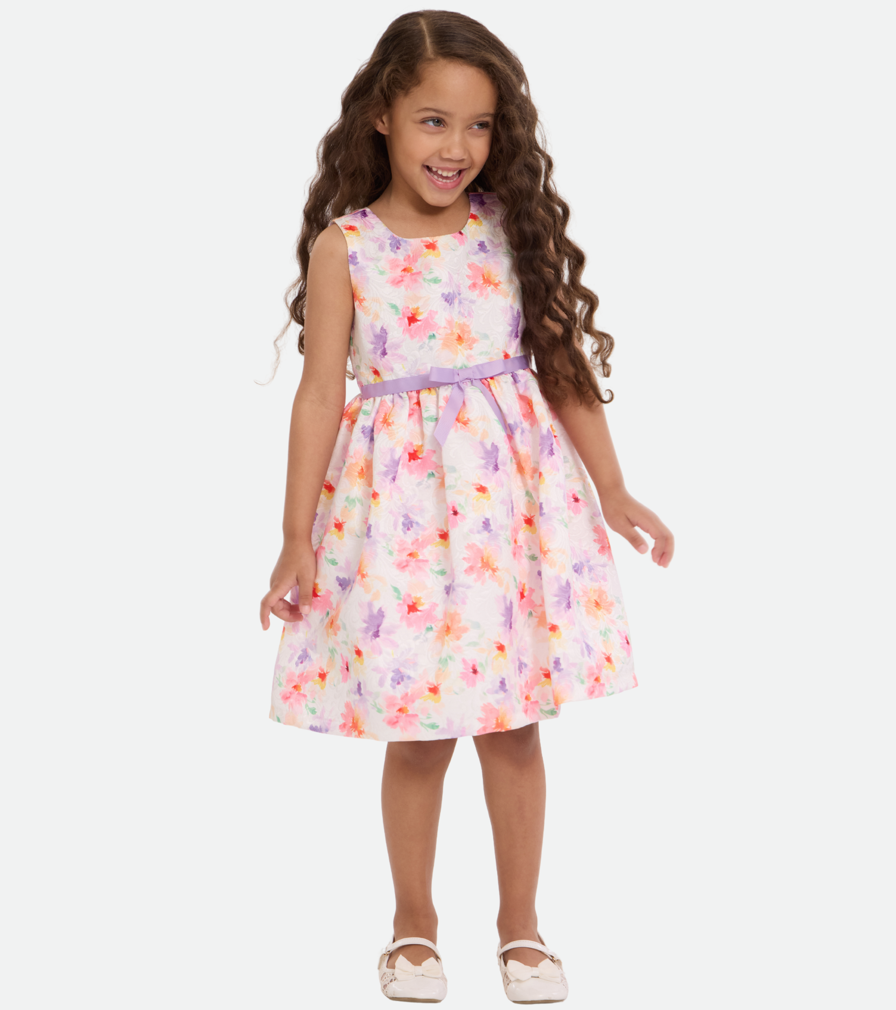Mia Floral Party Dress with Cardigan