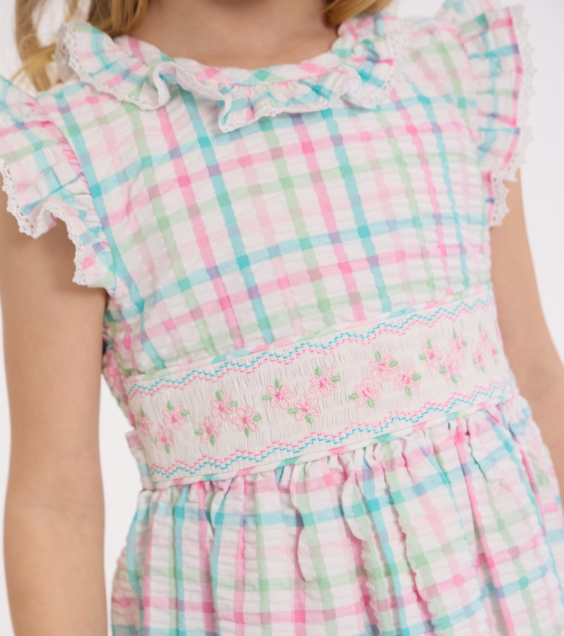 Sienna Gingham Smocked Dress