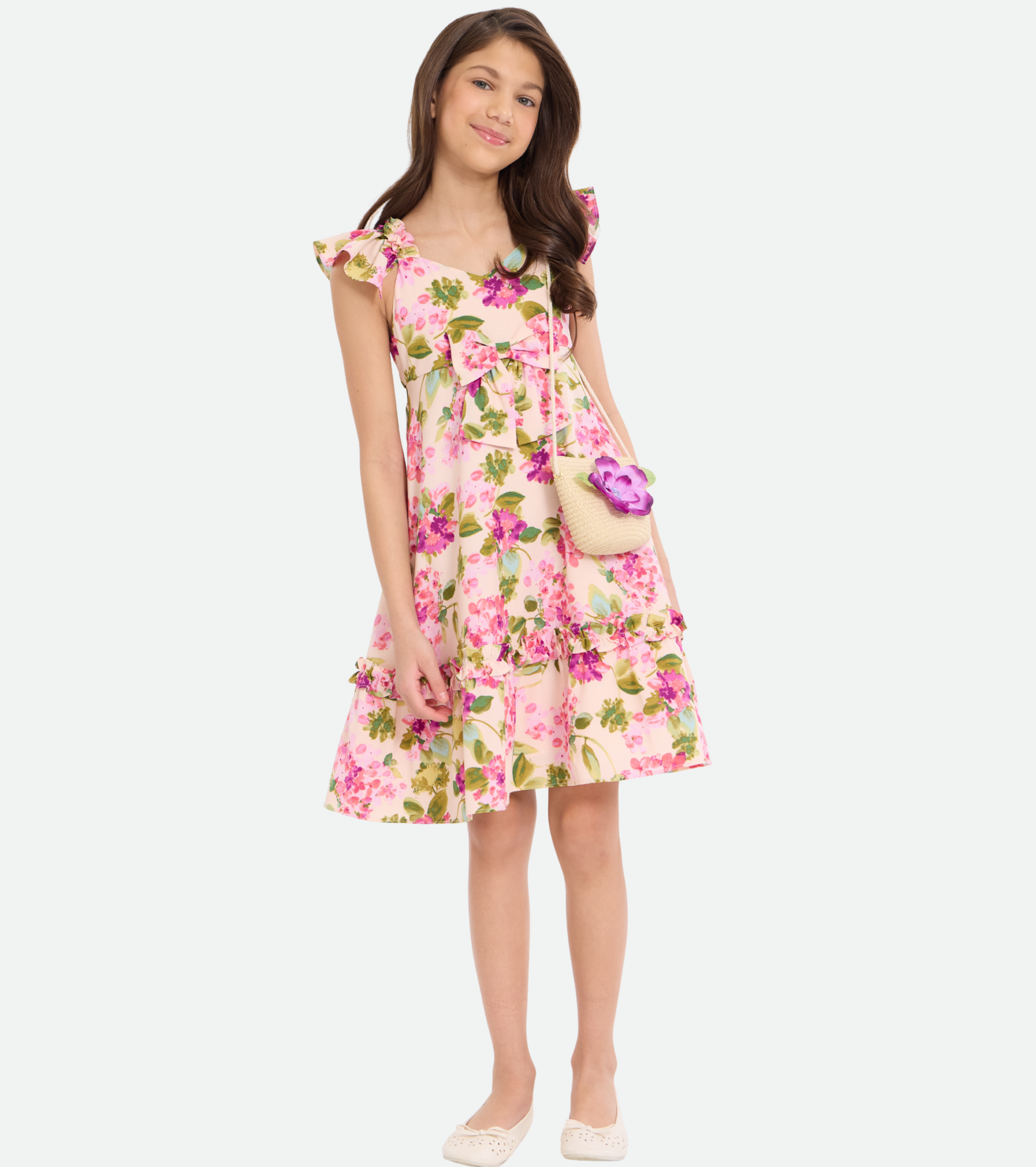 Lori Floral Sundress with Purse