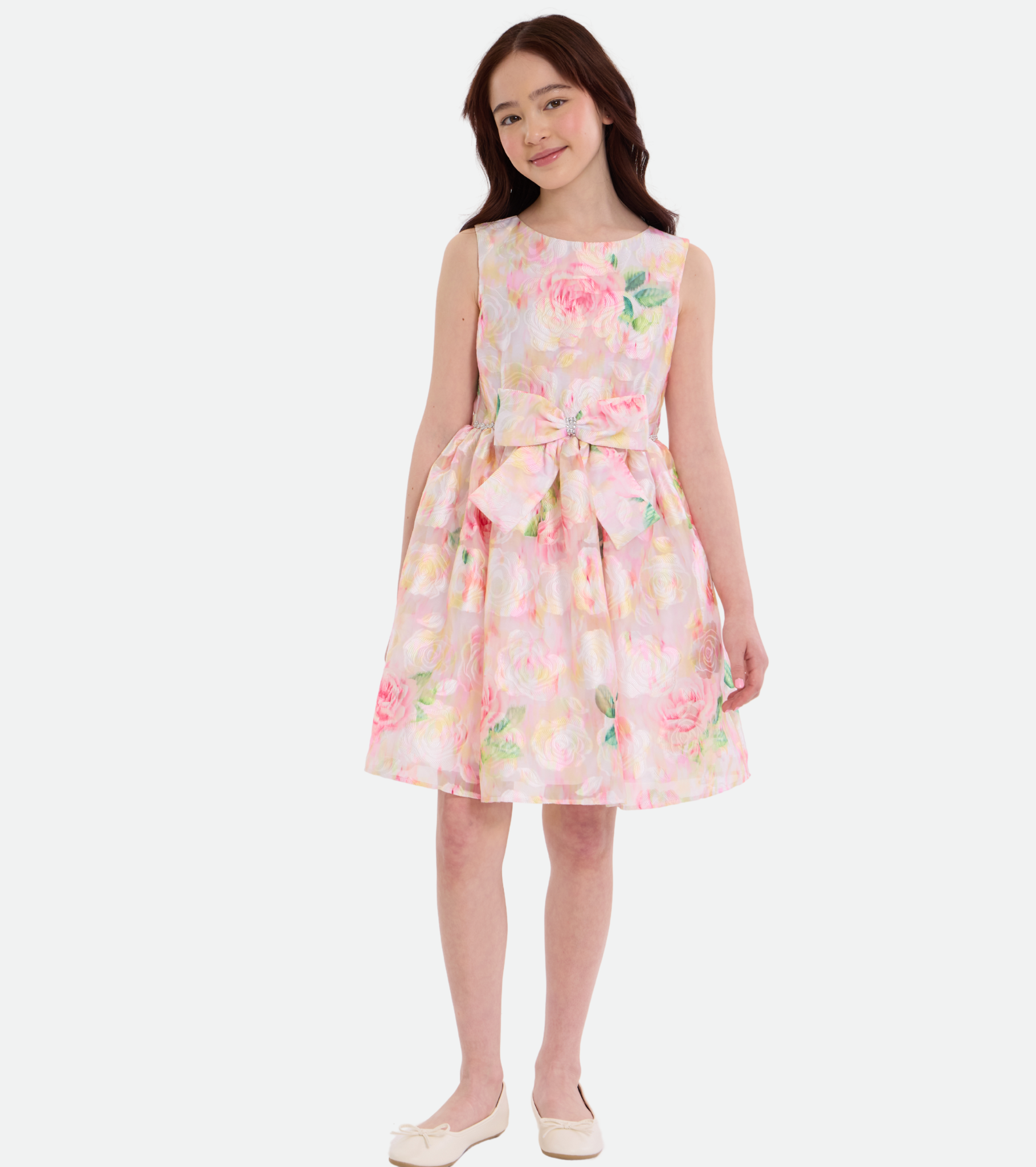 Serena Floral Jacquard Party Dress