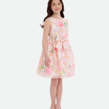 Serena Floral Jacquard Party Dress - Image 