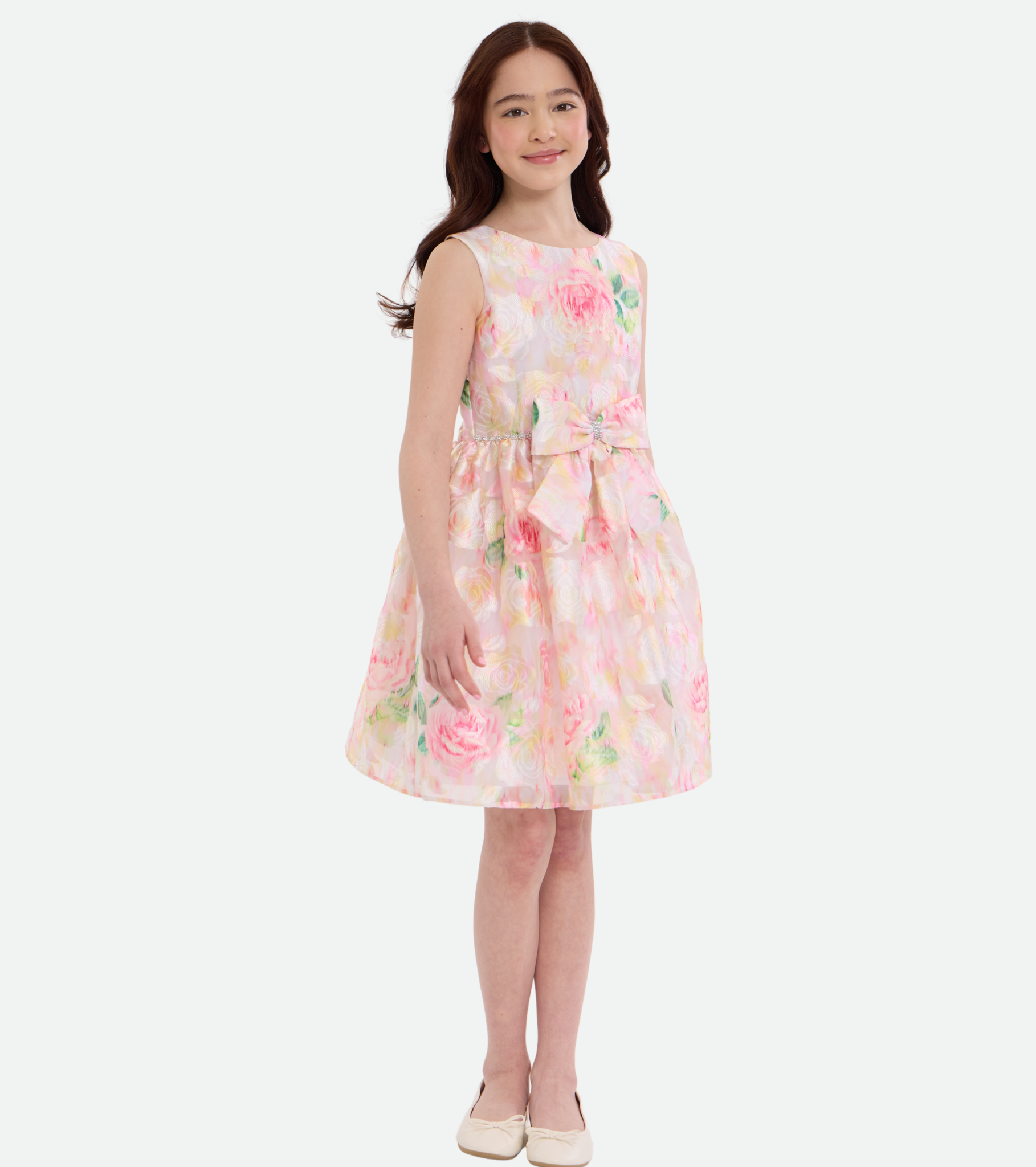 Serena Floral Jacquard Party Dress