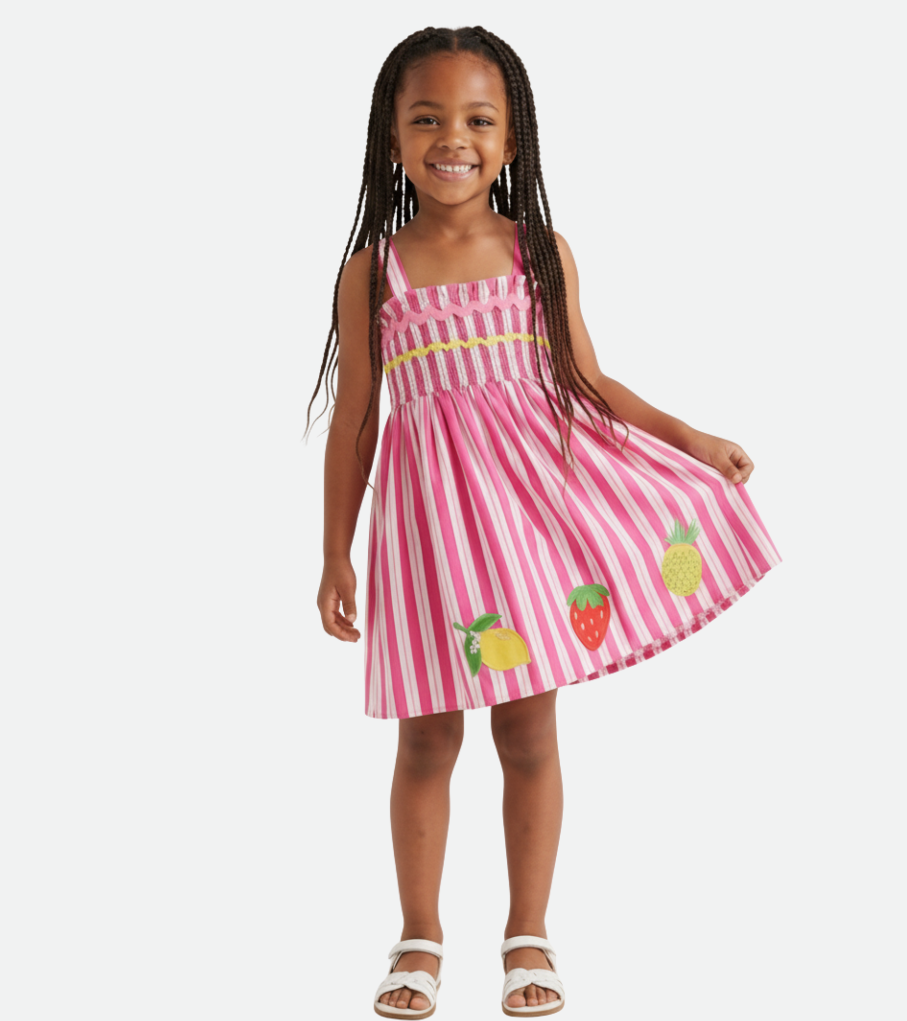 Strawberry Lemonade Smocked Dress