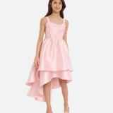 Anabelle Embroidered High-Low Party Dress - Image 