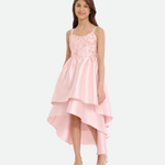 Anabelle Embroidered High-Low Party Dress - Image 