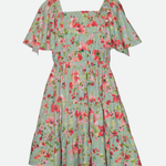Kaylee Floral Butterfly Sleeve Dress - Image 