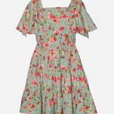 Kaylee Floral Butterfly Sleeve Dress - Image 